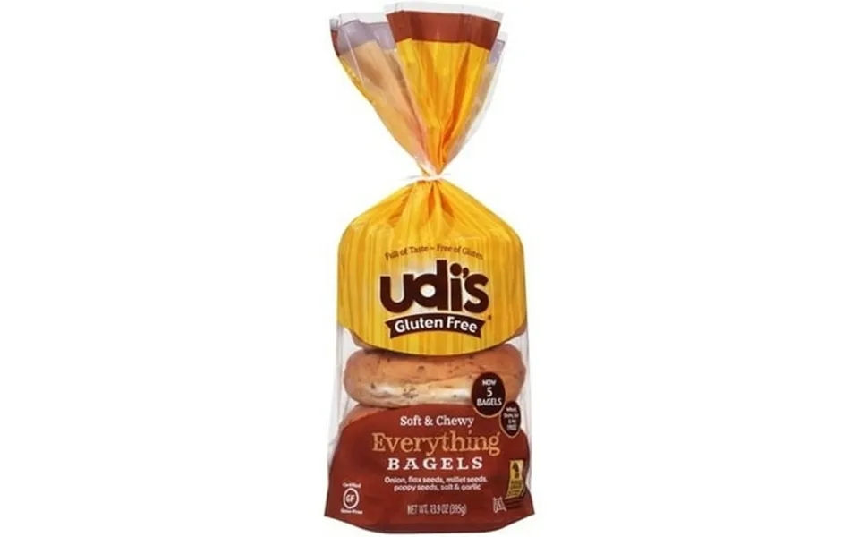 Udis Everything Inside Bagel 14 Ounce -- 8 Per Case.
