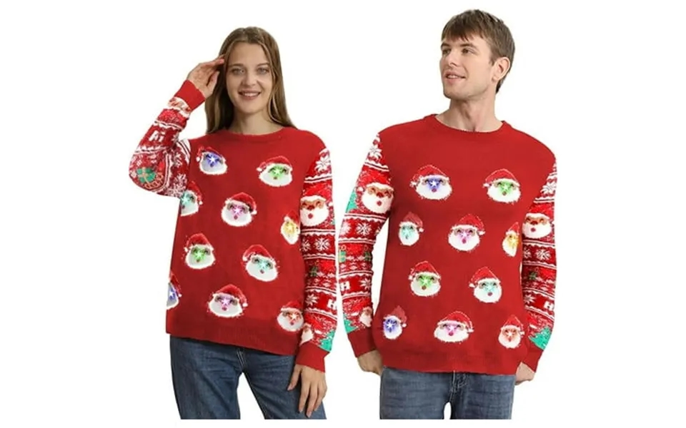 Ugly Christmas Sweaters For Women Men 2024 Light Up Ugly Christmas Sweaters For Couples Funny Novelty Pullover Xmas Swea
