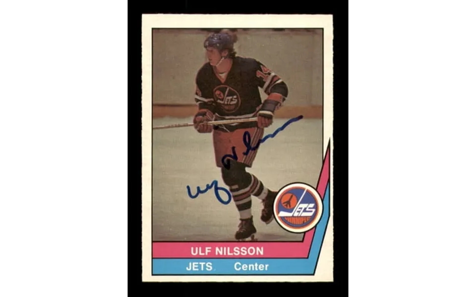 Ulf Nilsson Autographed 1977-78 O-pee-chee Wha Card 15 Winnipeg Jets Sku 251892