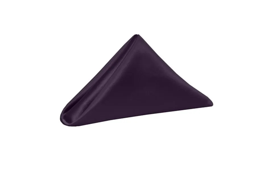 Ultimate Textile 10 Dozen Satin 17 X 17-inch Napkins - For Wedding Special Event Or Banquet Use Aubergine Eggplant Purpl