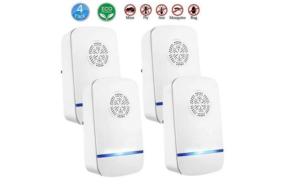 Ultrasonic Pest Repeller 4 Pack Insect Control Spider Repellent Plug In Indoor Mouse Deterrent Anti Moths Ants Bed Bugs