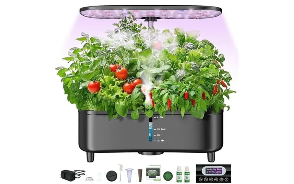 Umtimaty Misting 15 Pods Hydroponic Growing System Herb Garden Kit Indoor 5l Large Tank Plant Germination Kit With Grow
