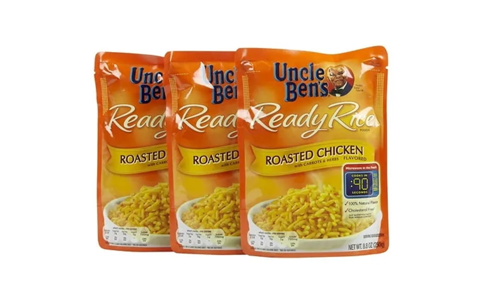 Uncle Bens Roasted Chicken Ready Rice Pouch 8.8 Oz 3 Pk