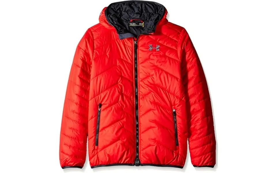Under Armour Boys Coldgear Reactor Hooded Jacket X-small Red 601 Black