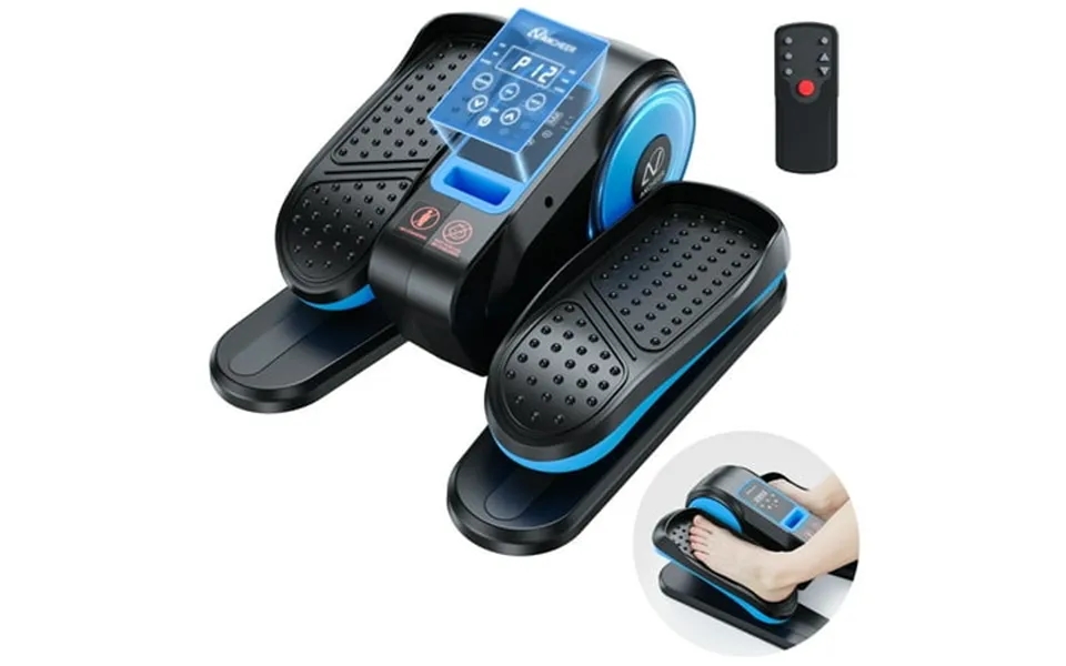 Under Desk Elliptical Machine Electric Seated Pedal Exerciser Mini Ellipse Leg Exerciser With Remoter 12 Level Speeds Fo