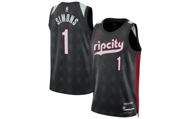 Unisex Nike Anfernee Simons Black Portland Trail Blazers 2024 25 Swingman Player Jersey - City Edition product image