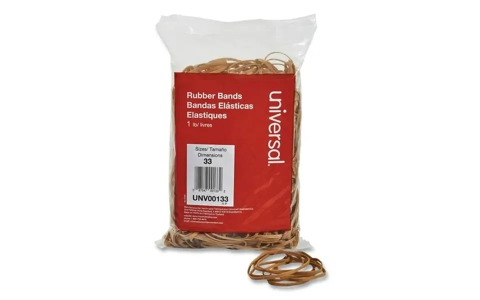Universal Unv00133 0.04 In. Gauge Size 33 Rubber Bands - Beige 640 Pack