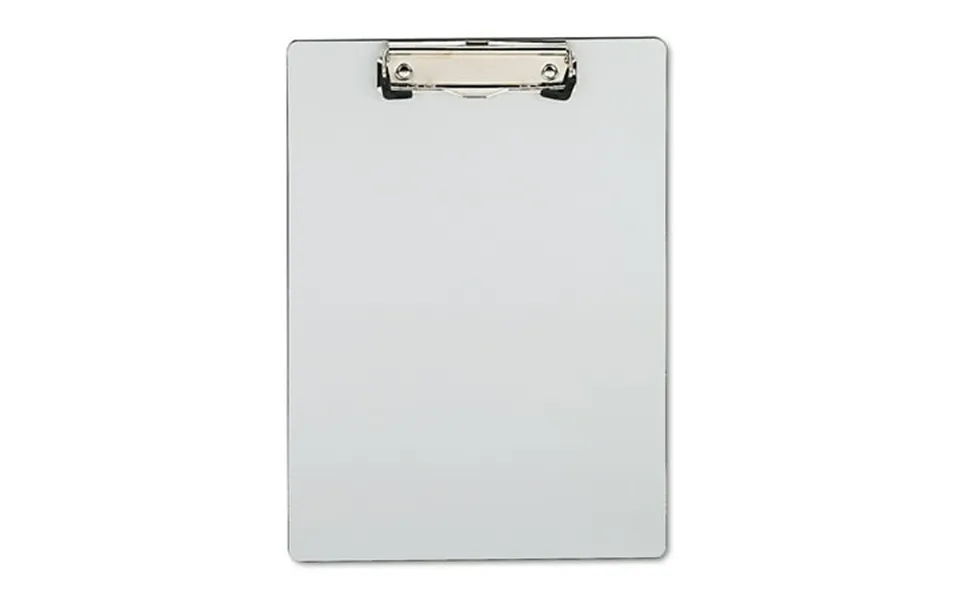 Universal Unv40303 0.5 In. Clip Capacity 8.5 In. X 11 In. Portrait Orientation Plastic Brushed Aluminum Clipboard - Silv