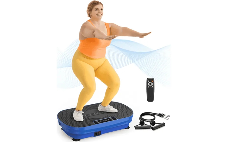 Upgo Vibration Plate Exercise Machine Lymphatic Drainage Machine Whole Body Workout Vibration Platform W 2 Resistance Ba