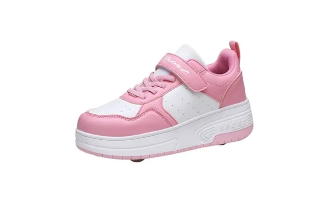 Upioiwer Kids Roller Skate Shoes 7-13.5 Years - Automatic Thick Soled Skating Sneakers Fashion Roller Wheels Sneakers product image