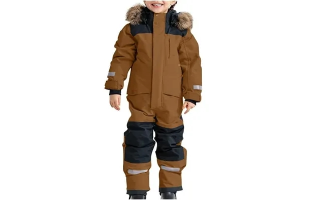 Upioiwer Snowsuit Children S Boys Ski Gender Neutral Baby Clothes Suit Thermal Ski Overall Winter Warm Snow Overall Wind product image