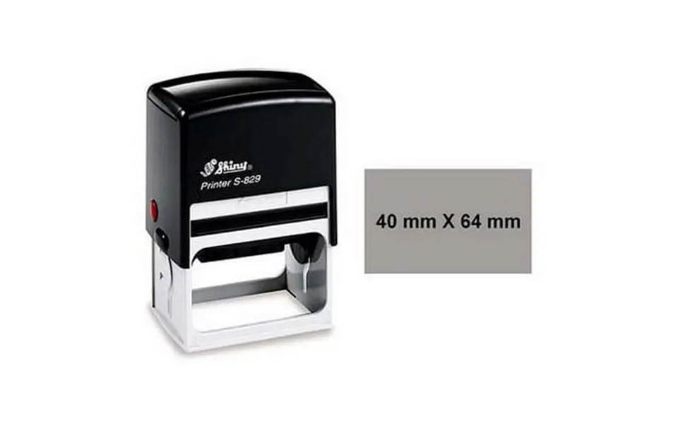 Upto 8 Lines Of Custom Text Shiny Self Inking Rubber Stamp Large 40mm X 64mm