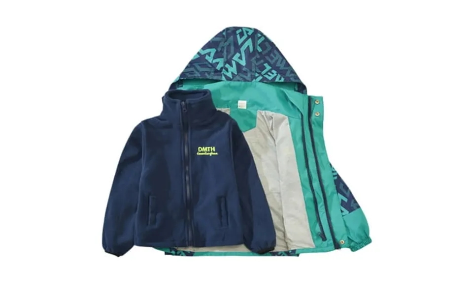 Urmagic 3-13y Child Boys Fleece Jacket Windbreaker 2-in-1 Fashion Outdoor Jakcet