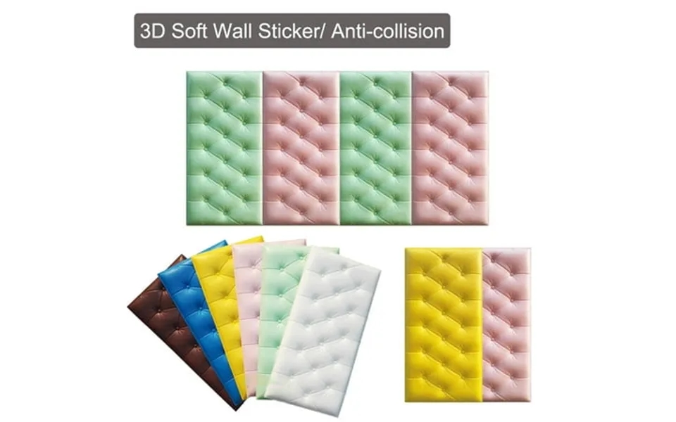 Urmagic 3d Self-adhesive Leather Wall Stickers Soft Thicken Anti-collision Waterproof Tatami Wall Mat Cushion For Kids R