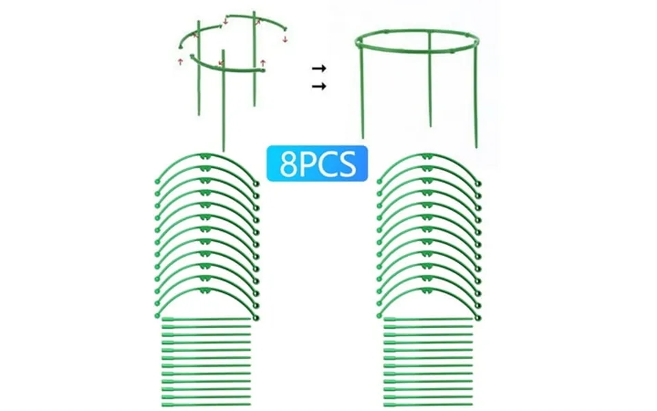 Uscallm Free-assembling Plant Support Cage For Climbing Plantsflowssering Tomato Cage With Stakes And Stabilizing Suppor