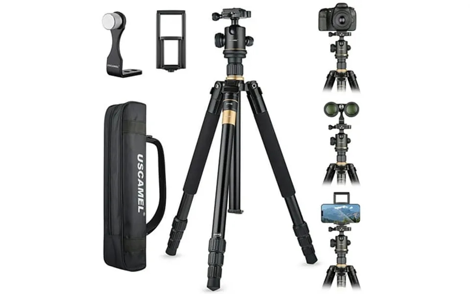 Uscamel Camera Tripod Pro Video Tripods For Camera Dslr Adjustable 63 Monopod Foldable Outdoor Shooting Tripod Travel Ph