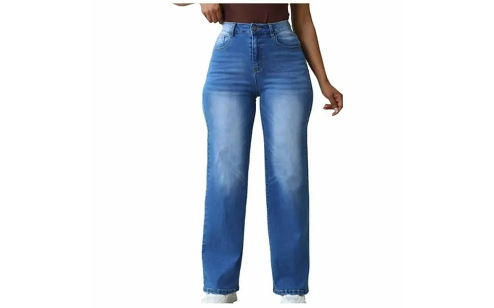 Utsjkr Women S High Waist Straight Leg Jeans Loose Fit Distressed Denim Wide Leg Long Pants Comfy Stretchy Jean Pants Wi