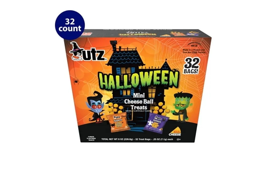 Utz Halloween Mini Cheeseball Treats 0.25 Oz 32 Count