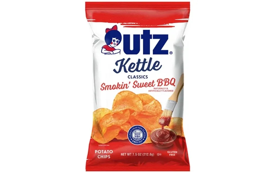 Utz Kettle Classics Smokin Sweet Bbq Crunchy Potato Chips 8 Oz
