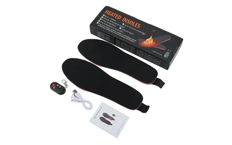 Uuowzo Electrical Heated Insoles Rechargeable Heated Insole With Remote Control Wireless Thermal Insoles For Fishing Hik
