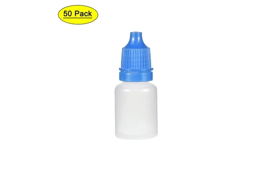 Uxcell 5ml 0.17oz Plastic Small Mouth Empty Squeezable Drop Bottles Blue 50 Count