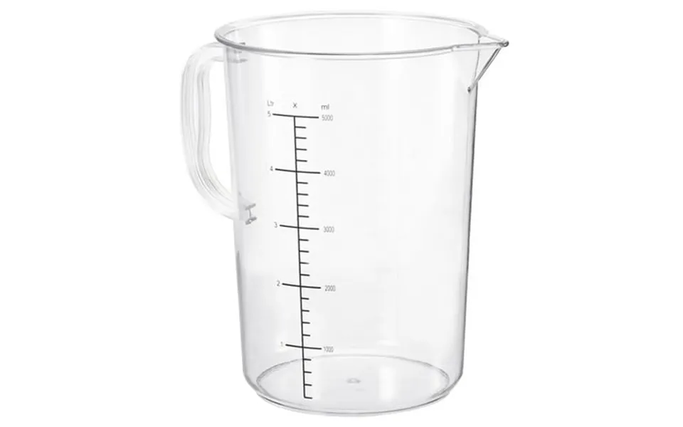 Uxcell Graduated Beaker 5000ml Pc Plastic Liquid Measuring Cup Double Sided Graduations With Handle And Spout