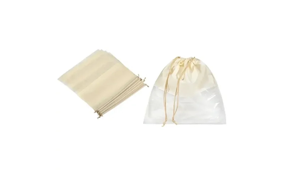 Uxcell Handbag Dust Cover Drawstring Bag 13.8 For Handbags Purses Nonwoven Fabric Beige 5pcs