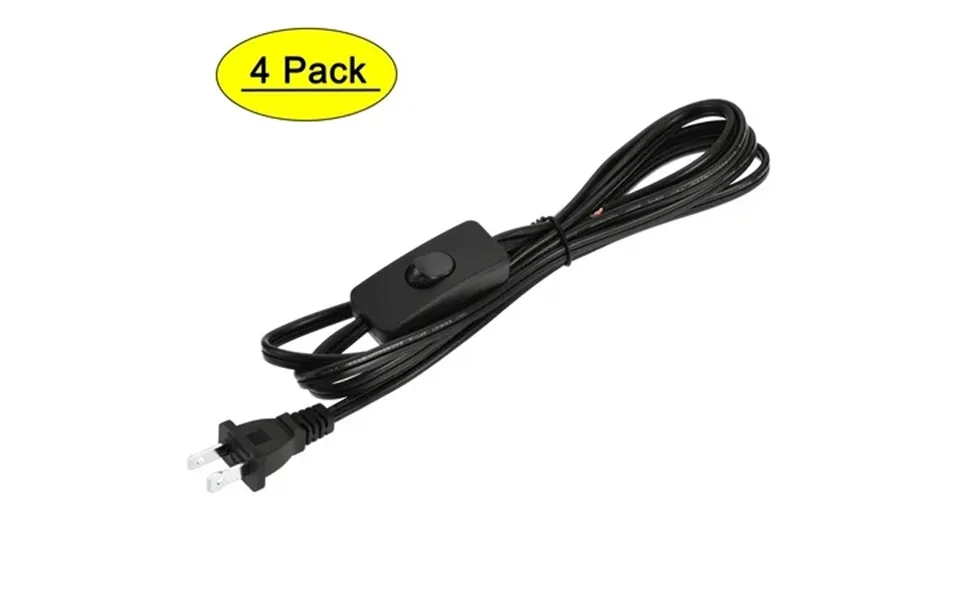 Uxcell Us Plug Lamp Cord With Switch Spt-2 18awg Power Wire 1
