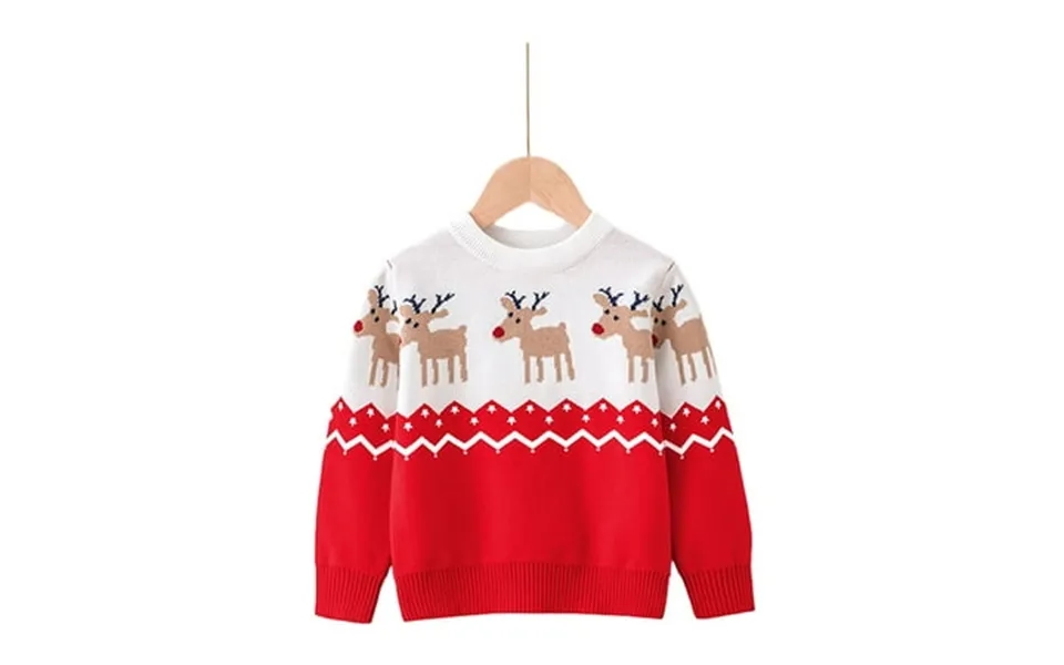 Uxgjfwu Christmas Sweaters For Kids Fashion Chunky Crewneck Pullover Tops Winter Warm Sweater Long Sleeve Shirts