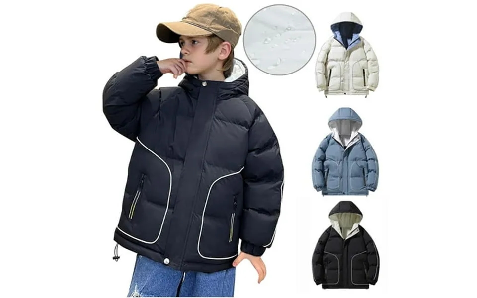 Uxgjfwu Fleece Jacket Boys Girls Winter Jacket Coat Warm Clothes 5-16 Years Old Kids Fashion Long Sleeve Hoodie Outerwea
