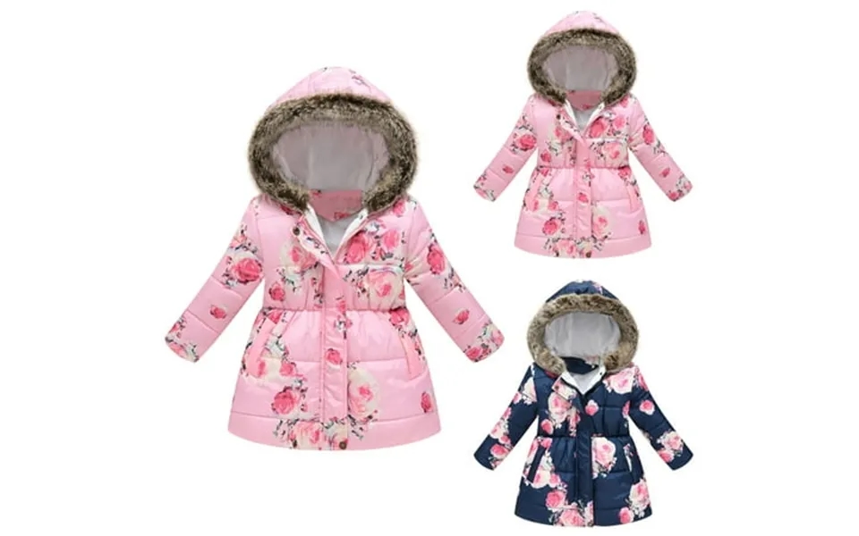 Uxgjfwu Toddler Coat Fashion Girls Casual Jacket Long Sleeved Turndown Neck Jacket Printed Clothing Outwear Parkas