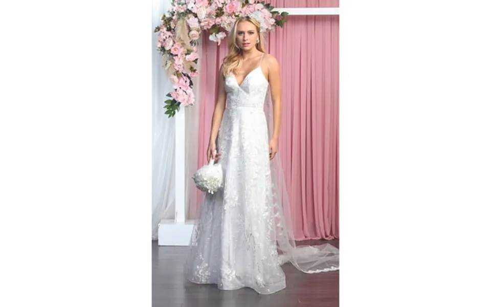 V-neckline Wedding Gown