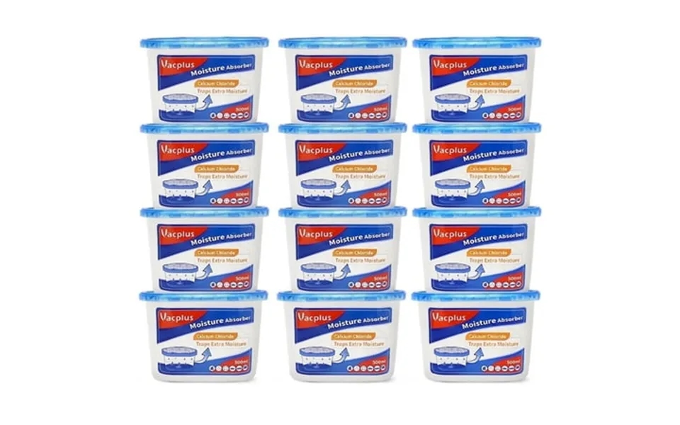 Vacplus Moisture Absorbers 12 Pack 10.5 Oz Leakproof Humidity Absorber Fragrance Free