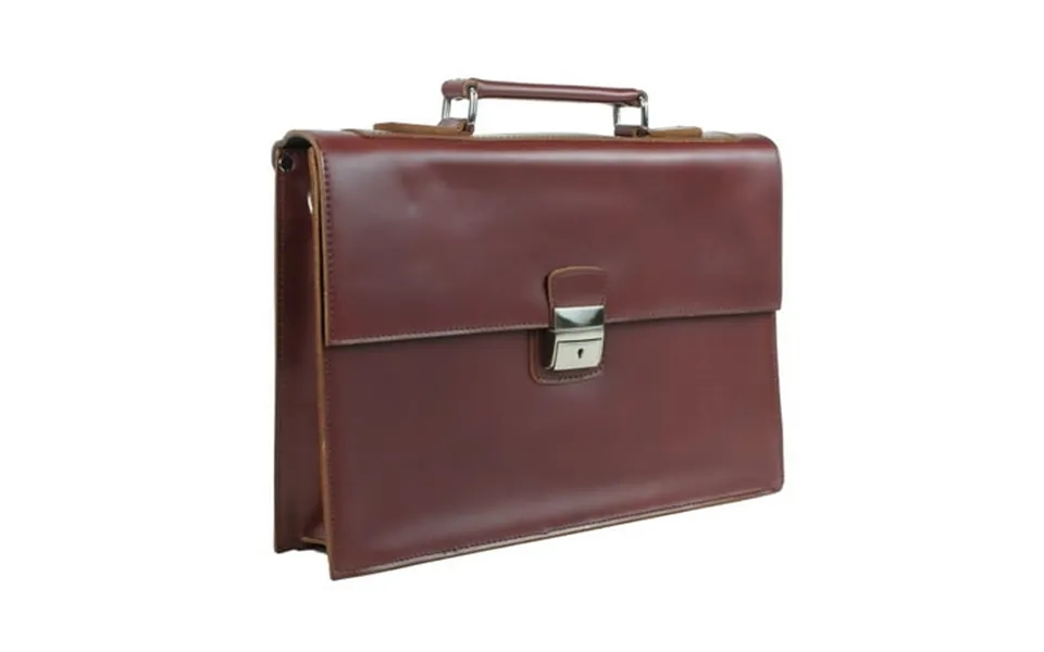 Vagarant Traveler 16 Slim Full Grain Leather Briefcase Laptop Bag W Latch Lock Lb26