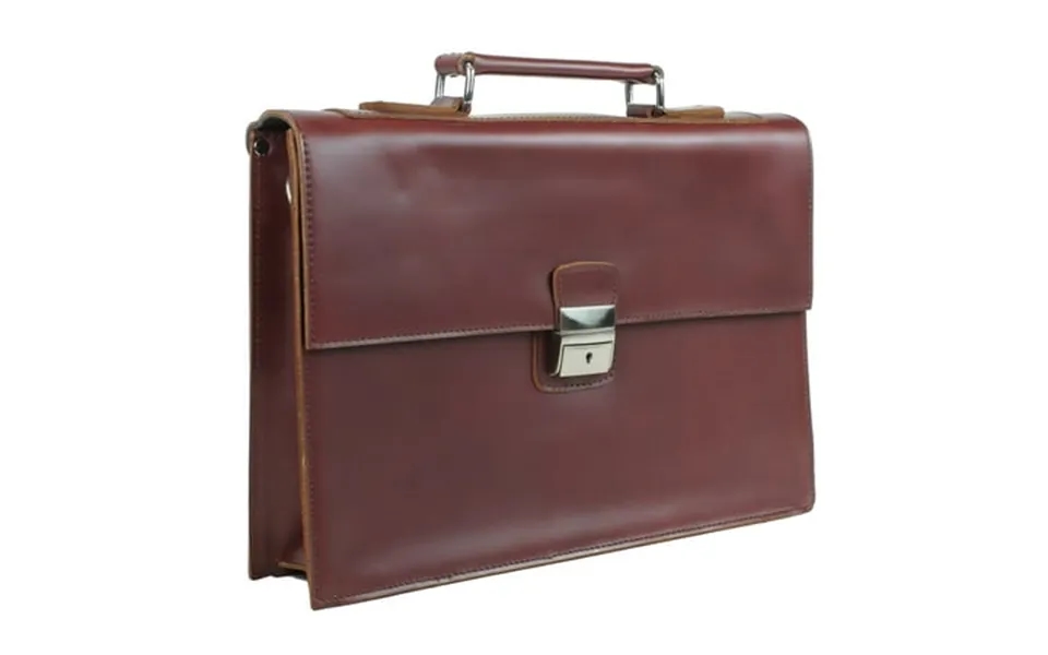 Vagarant Traveler 17 Slim Full Grain Leather Briefcase Laptop Bag W Latch Lock Lb27