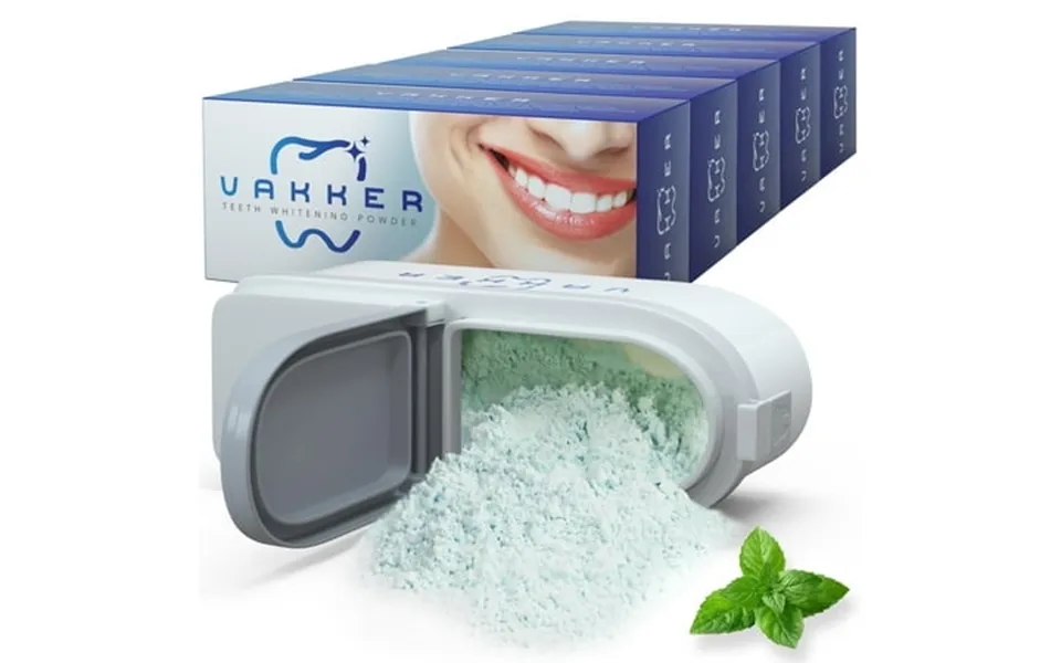 Vakker Teeth Whitening Powder 5 Packs Tooth Powder Natural Toothpaste Powder Polisher Teeth Whitener Enamel Safe Tooth C