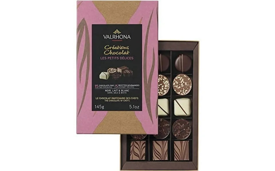 Valrhona Assortment Of 15 Gourmet Petits Bon Bons In Dark Milk & White