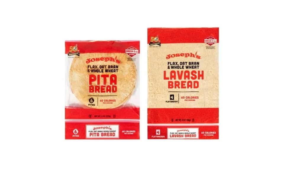 Value Variety Bundle Flax Oat Bran Whole Wheat Lavash Bread 4 Lavash Squares Total And Pita Bread 6 Pita Loaves Total Ba