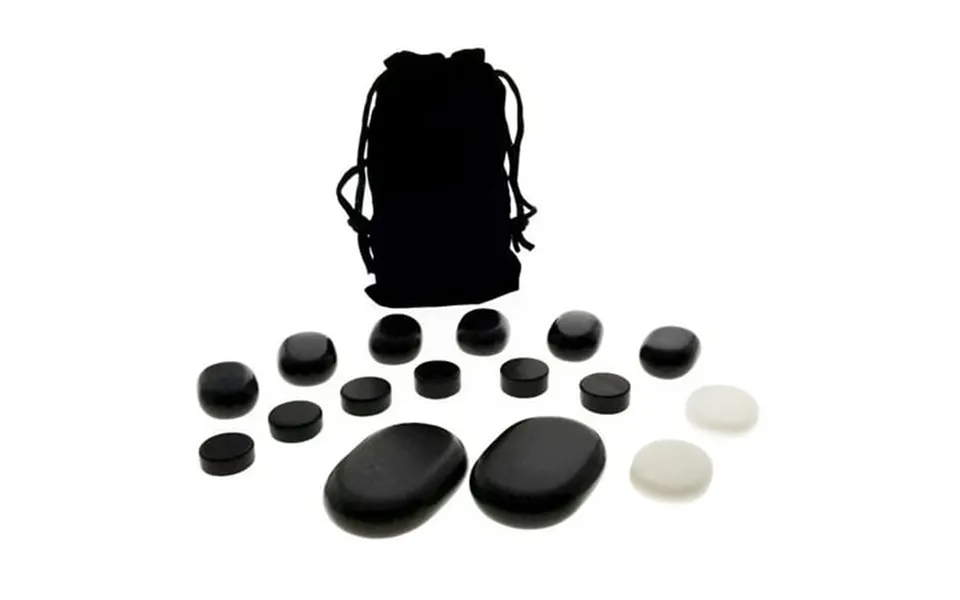 Vandue 16-piece Facial Massage Basalt Stone Set With Velvet Travel Pouch