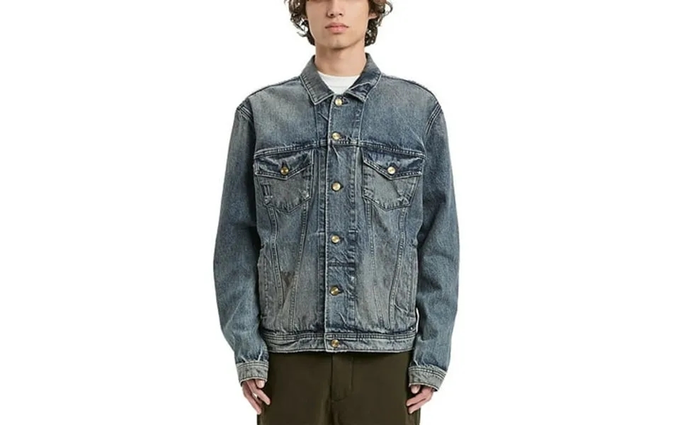 Vayder Mens Regular Fit Denim Trucker Jacket Coat Small Blue