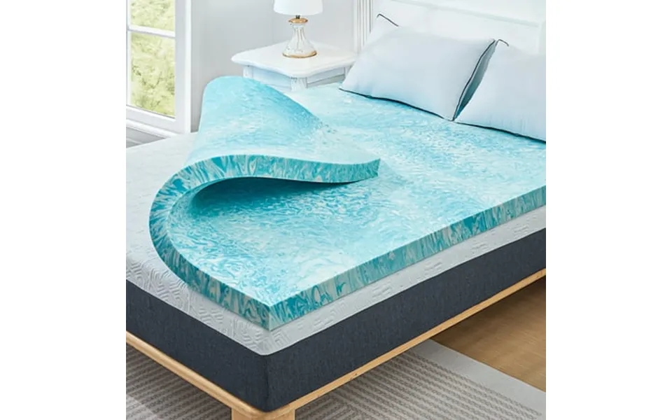 Vccoem 3 Inch Memory Foam Mattress Topper King Size Cooling Gel Infused Bed Topper For Pressure Relief Back Pain & Comfo