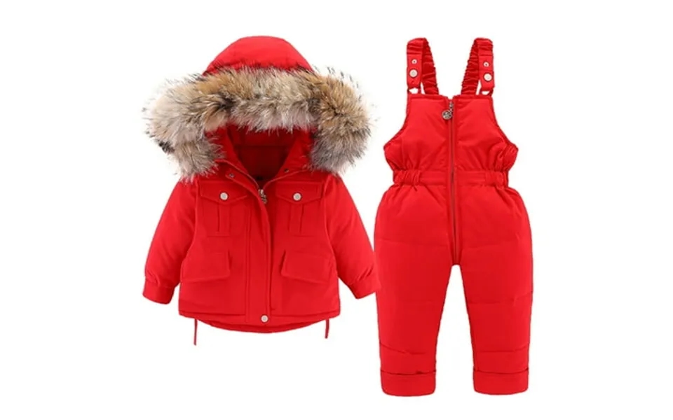 Vedolay Back To School Baby Kids Girls Boys Winter Thick Warm Hooded Down Coat Down Paraks Pants Jumpsuit Playsuit Snows