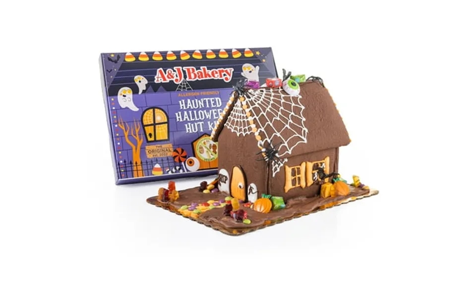 Vegan Allergen-friendly Gluten Free Chocolate Cookie Haunted House Kit 6 Pre-baked Pieces Display Board Allergen-free Ca