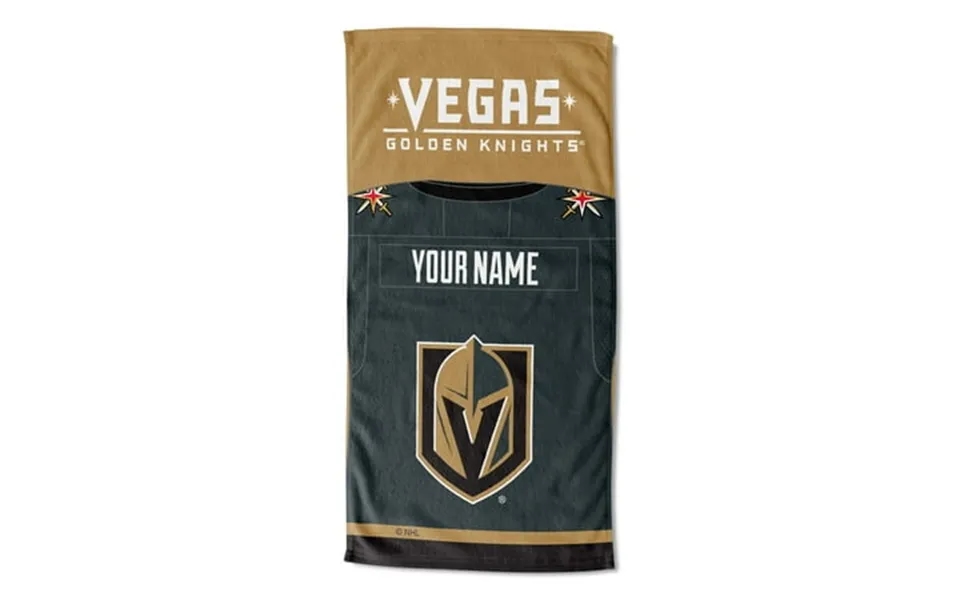 Vegas Golden Knights Nhl Jersey Personalized Beach Towel 30 X 60