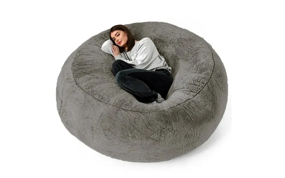 Velvet Chair Cover Large Circular Stretch Soft Fluffy Sofa Seat Cover For Living Room Bedroom Office Anti-slip Decorativ