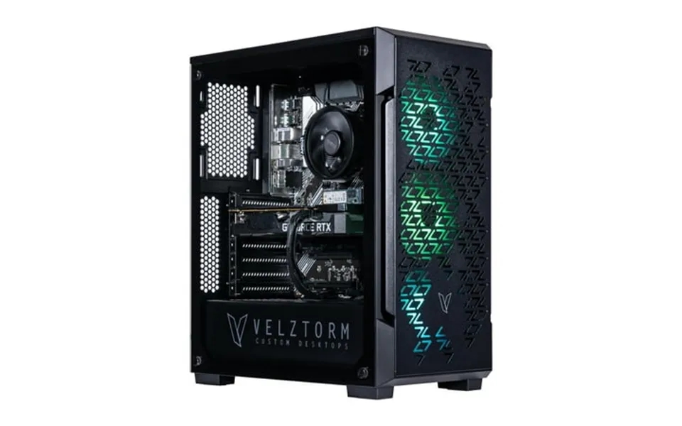 Velztorm Fultix Custom Built Gaming Desktop Pc Amd Ryzen 5-5500 Geforce Rtx 3050 128gb Ddr4 2tb Pcie Ssd 650w Psu Wifi 4
