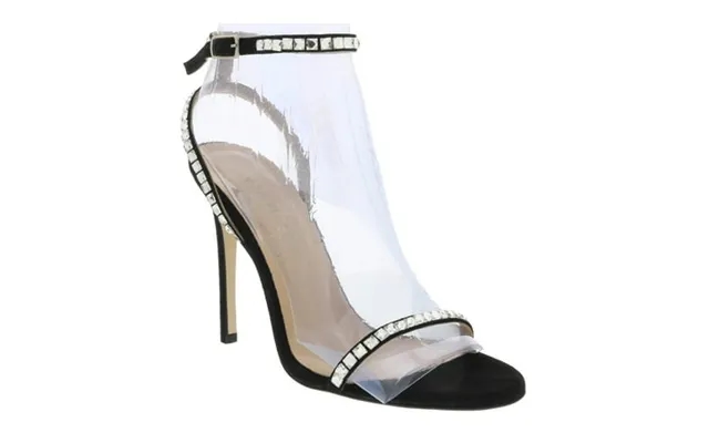 Ventutto Black Classic Crystal Embellished Strappy High Heel Sandal-9 For Womens product image