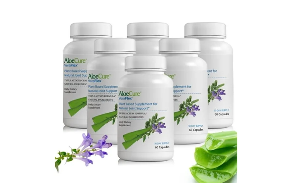 Veraflex By Aloecure Plant Based Joint Health Supplement - 60 Capsules X 6 Bottle Pack
