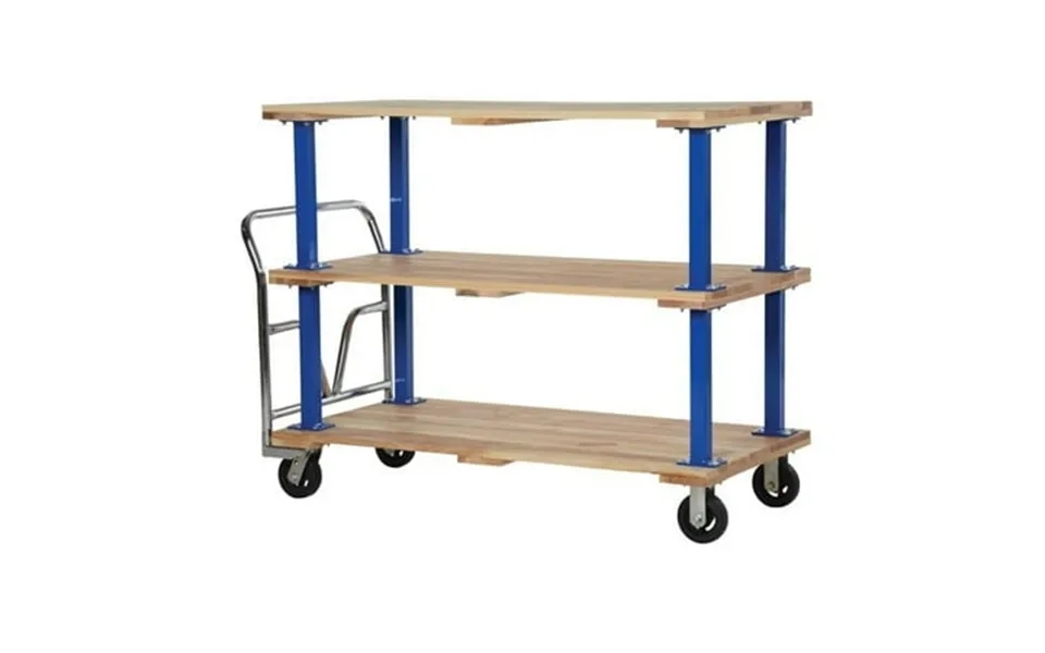 Vestil Manufacturing Vhpt-td-3060 30 X 60 In. Triple Deck Hardwood Platform Cart