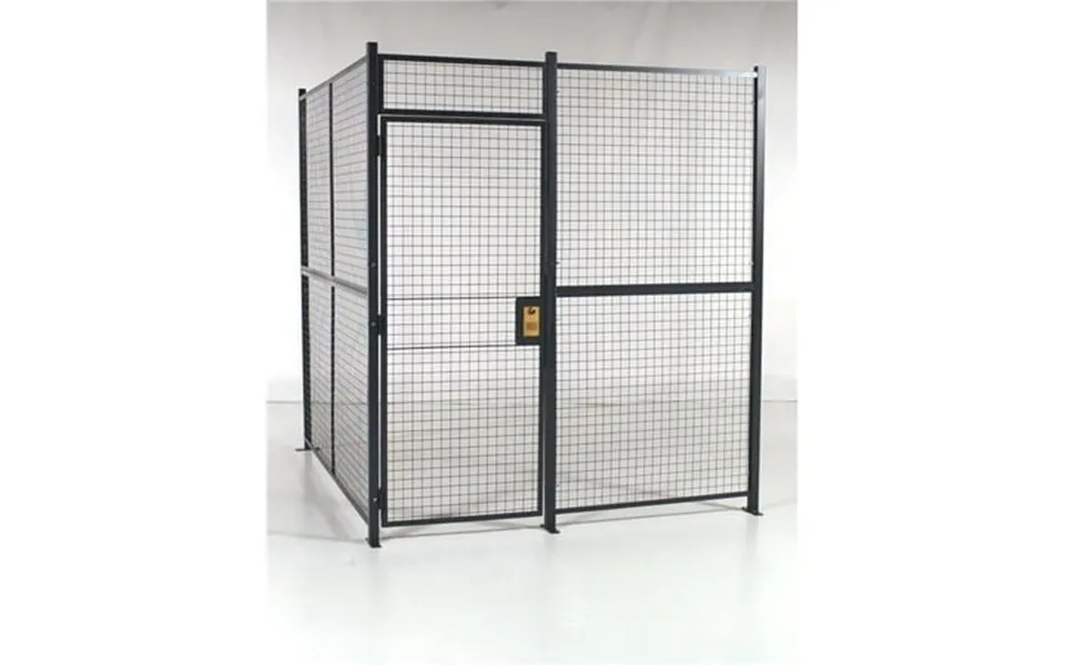 Vestil Manufacturing Wpc-8x8-4nc 4 Sided Wire Cage With Hinged Door No Ceiling - 8 X 8 In